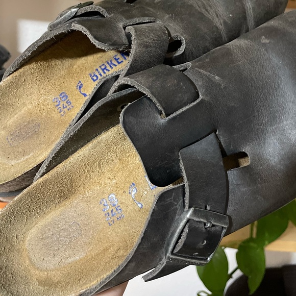 Birkenstock Boston Soft Foot Bed Oiled Leather Grey Size 38 - Picture 7 of 7